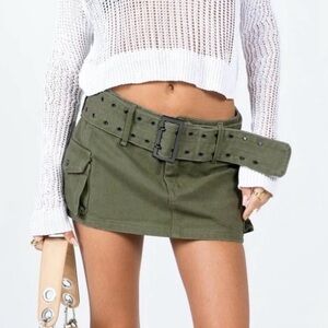 NWT Princess Polly Army Green Belt Skit